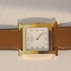 HERMES Heure H Hour Quartz Watch Gold